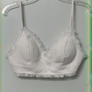 Fashion Nova- white -size Large- bra top.